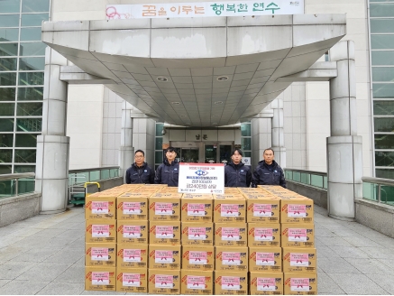 에이치제이정보통신(주), 연수구에 ‘온기 가득 라면’ 기부